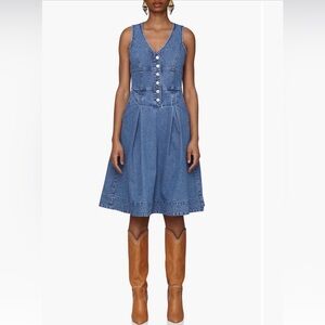 Avec Les Filles Denim Sleeveless Dress-NWT